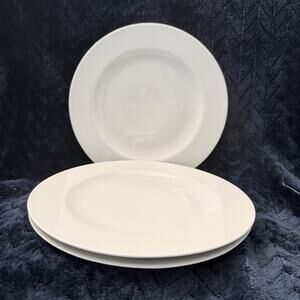 Set Of 3 TOGNANA Accessories ~White 8.25" Salad / Dessert Plates ITALY EUC